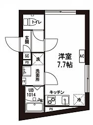レピュア青砥レジデンス 3階ワンルームの間取り