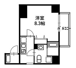 リヴシティ亀戸 3階1Kの間取り