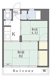 青戸マンション 2Kの間取図画像