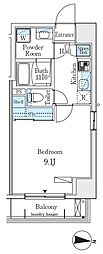 プライマル江東住吉 1Kの間取図画像