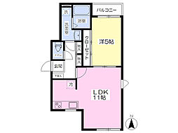 シティバル亀有 1LDKの間取図画像