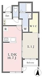 メドウライズ 1LDKの間取図画像