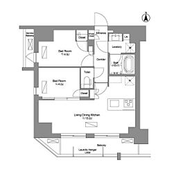 Brilliaist新御徒町 2LDKの間取図画像