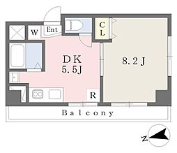 麻布ビル ワンルームの間取図画像