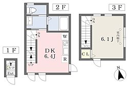 アイコート中馬込 1DKの間取図画像