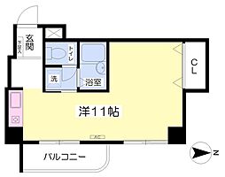 グランドール雅 ワンルームの間取図画像