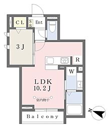 Ａｎｇｅｌｉｔｏ 2階1LDKの間取り