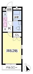 ヴェルデ吉祥寺南 2階1Kの間取り