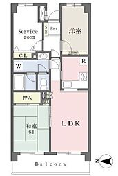 メゾンしろがね 2SLDKの間取図画像