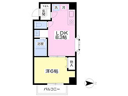 グランシャリオ三鷹 1LDKの間取図画像