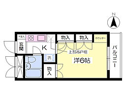 グランドメゾン 1Kの間取図画像