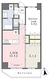 プランタンＳＡＫＵＲＡ 3階1SLDKの間取り