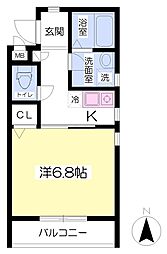 ＭＯＩＳＴＵＲＥ　ＧＡＲＤＥＮ　万町II 1階1Kの間取り