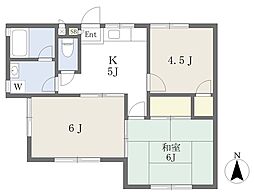 クリーンハイツパートII 1階3Kの間取り