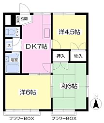 ヒル・トップ 3DKの間取図画像