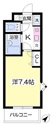 ミルトニアめじろ台 1Kの間取図画像