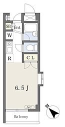 シルクドミトリー ワンルームの間取図画像