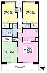 小林ハイツ 3LDKの間取図画像
