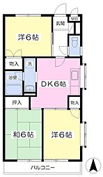 ダイナンシティー 3DKの間取図画像