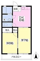 フィールド・コースト 2DKの間取図画像