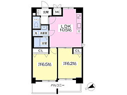 MulberrysTower 2LDKの間取図画像