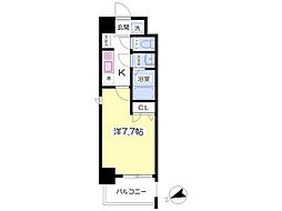 MulberrysTower 1Kの間取図画像