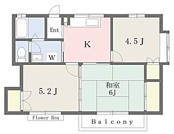 メゾンカネコ 3Kの間取図画像