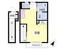 m-flat ワンルームの間取図画像