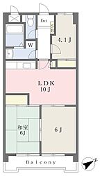 アスティー冨士 5階3LDKの間取り