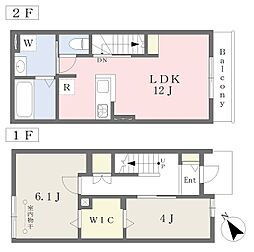 ガーデニアテラス・ノースウィング 1階2LDKの間取り