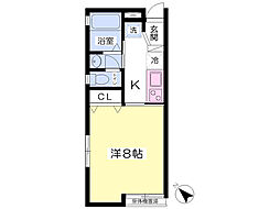 Ｓｔａｂｌｅ高幡 1階1Kの間取り