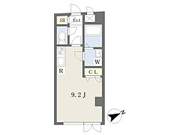 ボアソルテ ワンルームの間取図画像