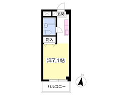 アイビル ワンルームの間取図画像