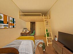 JR中央線 三鷹駅 徒歩22分の賃貸アパート 2階ワンルームのリビング/ダイニング