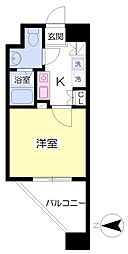 フレグランス宮西 10階1Kの間取り