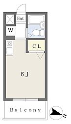 ジュネス仙川.A ワンルームの間取図画像