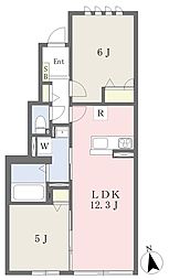 (仮)調布市緑ヶ丘1丁目計画 A棟 2LDKの間取図画像