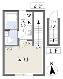 sohanレジデンス 1Kの間取図画像