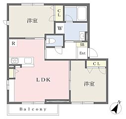 GRACEイツミ 2LDKの間取図画像