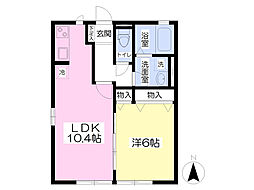 メゾンドブランカ 1LDKの間取図画像
