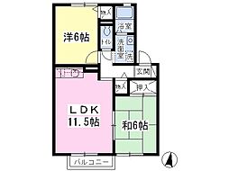 ソシアA 2LDKの間取図画像