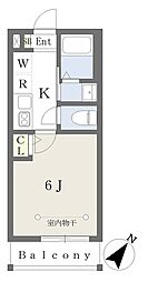 京成松戸線 高根木戸駅 徒歩11分の賃貸アパート 1階1Kの間取り