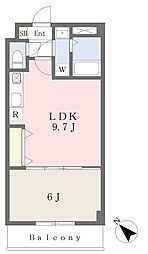 アンビシャス 5階1LDKの間取り