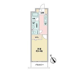 レオ四拾八番館 0207 2階1Kの間取り