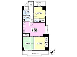 Ｊステージ幕張II 2階3LDKの間取り