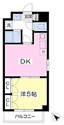 アネックス稲毛 1DKの間取図画像