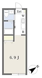 幕張駅前新築アパート 1Kの間取図画像