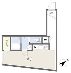 casaMORGAN ワンルームの間取図画像