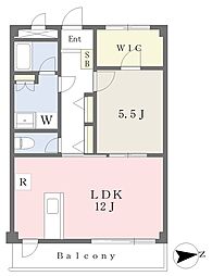 プライム 1LDKの間取図画像