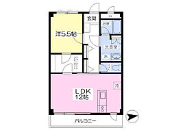 プライム 1LDKの間取図画像